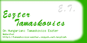 eszter tamaskovics business card